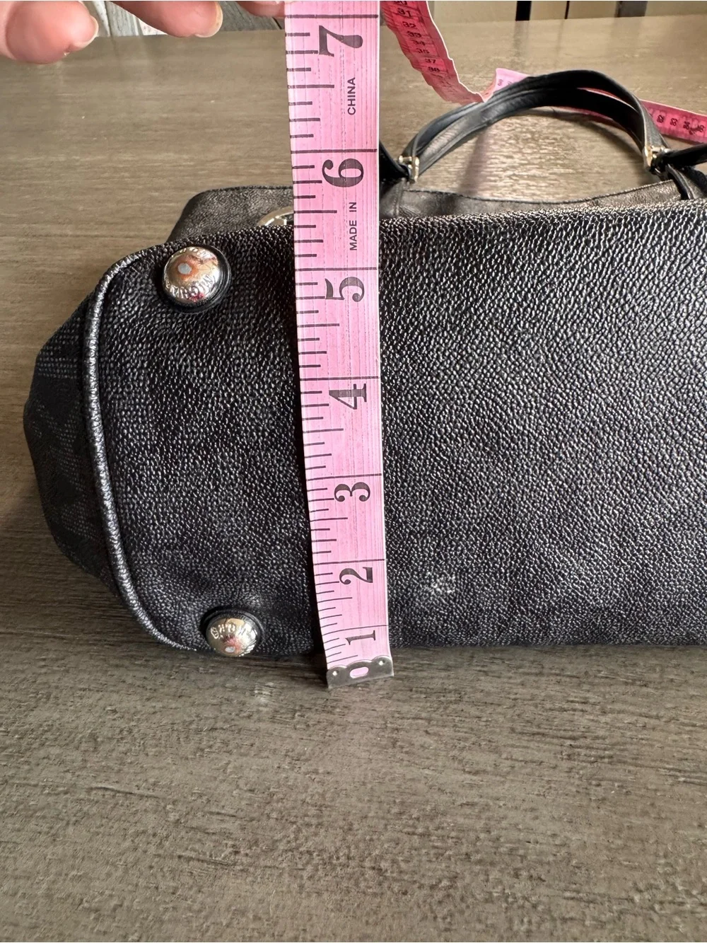 Michael Kors Jet Set East West Tote Shoulder Bag Purse Black Silver Hardware